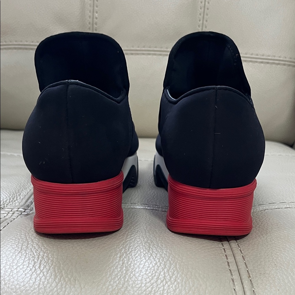 Iri Chic Black and Red Women's Slip-On Sneakers - Picture 5 of 9